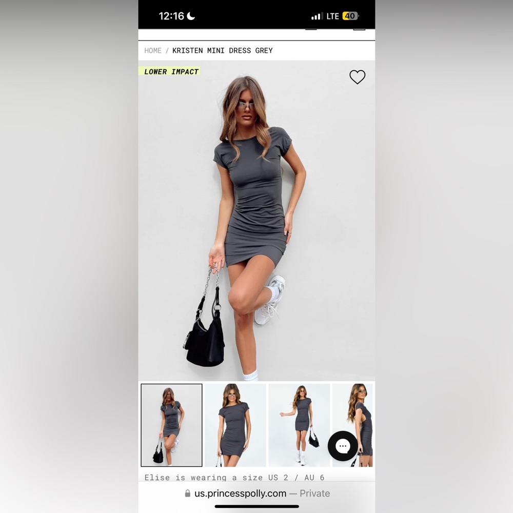 Princess Polly Grey Mini Dress